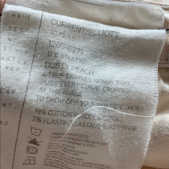 Current/Elliott The Stiletto Skinny Jeans in Dusty Peach Leopard - Picture 12 of 16